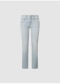 Pepe Jeans Damen Slim-fit-Jeans "SLIM JEANS LW", blau, casual, Gr. 32, Denim/Jeans, Obermaterial: 99% Baumwolle, 1% Elasthan, Jeans, mit doppeltem