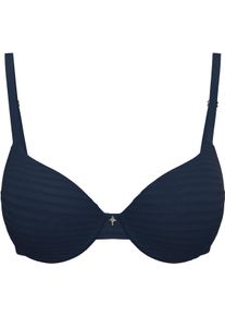 JOOP! JOOP Damen T-Shirt-BH "Simplicity", Gr. 70, blau, Obermaterial: 56% Polyamid, 36% Polyester, 8% Elasthan, unifarben, casual, BHs, mit feiner