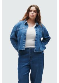 Damen Jeansbluse, blau, casual, Gr. XL, Tom Tailor Denim, unifarben, Denim/Jeans, Obermaterial: 100% Baumwolle, Blusen, mit Brusttaschen