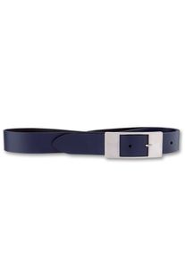 Bernd Götz BERND GÖTZ Damen Ledergürtel, blau, casual, Gr. 125, unifarben, Rindsleder, Gürtel, mit Designschließe