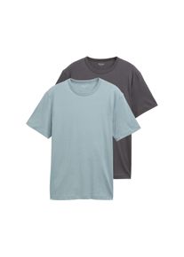 Tom Tailor T-Shirt, (Packung, 2 tlg.), mit Ton-in-Ton Logo