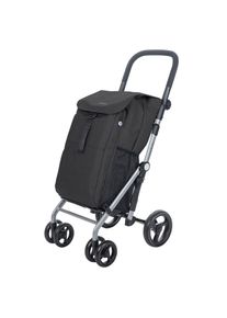 CarlettEinkaufstrolley Einkaufswagen Klappbar Grocery Trolley Shopping Cart 53 l, Kühltasche 10L, eine Große Kapazität von 25 kg, Für Einkaufen-Schwarz