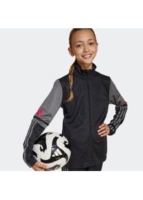 Kinder Trainingsjacke "SQ25 TR JKT Y"schwarz, team grau four, pure ruby, sportlich, Gr. 164, adidas Performance, Obermaterial: 100% Polyester, Jacken