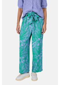 LIEBLINGSSTÜCK LIEBLINGSSTÜCK Damen Stoffhose "LS-052"smaragd hellblau gemustert, modisch, Gr. 36, gemustert, mehrfarbig, Web, Obermaterial: 92% Viskose, 8%