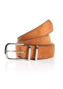 Tom Tailor Synthetikgürtel »TTMILLIE«, Veloursleder mit Ziernähten – 3,5 cm breit