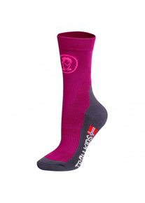 Trollkids Trekking Mid Cut Socks II Wandersocken Kinder (Gr 23-26 |lila)