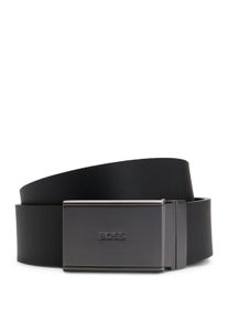 BOSS Damen Ledergürtel, schwarz, Basic, unifarben, Leder, Gürtel, Onesize Wendegürtel mit Dorn- und Koppelschliesse