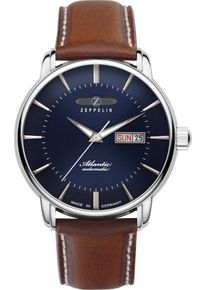 Zeppelin Herren Automatikuhr "Atlantic Automatic Day/Date", braun, Armbanduhren, Armbanduhr, Herrenuhr, Leuchtzeiger, Made in Germany