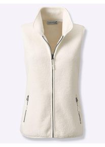 Fleeceweste Casual Looks, Damen, Gr. 50, beige (champagner), 100% Polyester, unifarben, Westen Fleeceweste