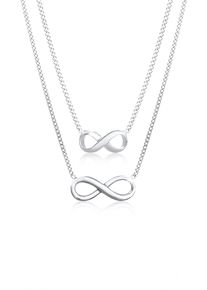 Elli Damen Schmuckset "Infinity Unendlichkeit Symbol 2er Set 925 Silber", OneSize, silber, Silber 925 (Sterlingsilber), Schmuck-Sets