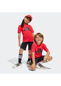 Kinder Trainingsanzug "LK BL T-SET 160", rot, sportlich, Gr. 122, adidas Sportswear, Obermaterial: 100% Baumwolle, Sportanzüge