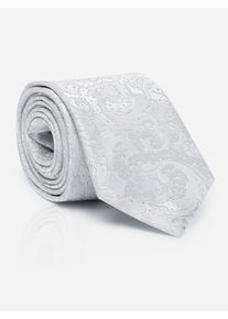 MONTI Damen Krawatte "LAPO"silber mit paisley, muster, Viskosemischung, Krawatten, mit edlem Paisley-Muster – ideal für den Bräutigam