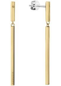 Tommy Hilfiger Damen Paar Ohrhänger "LINEAR, 2780954, 2780955", Edelstahl, gelb, Edelstahl, Ohrringe, mit Emaille