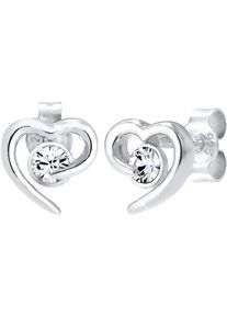 Elli Damen Paar Ohrstecker "Schmuck Geschenk Silber 925 Ohrringe Herz, 0306241016", Silber 925 (Sterlingsilber), silber, Silber 925 (Sterlingsilber),