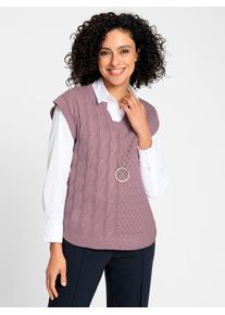 Inspirationen Damen Pullunder "Pullunder", lila, Gr. 40, unifarben, 60% Baumwolle, 40% Polyacryl, Pullover
