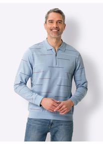 CLASSIC Herren Sweatshirt, blau, Gr. 48, gemustert, gestreift, mehrfarbig, 100% Baumwolle, Sweatshirts
