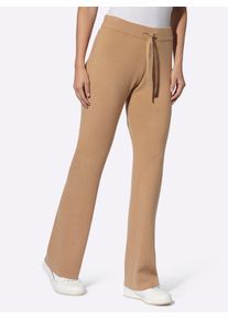 Heine Damen Strickhose, braun, Gr. 44, unifarben, 50% Viskose, 28% Polyester, 22% Polyamid, Hosen