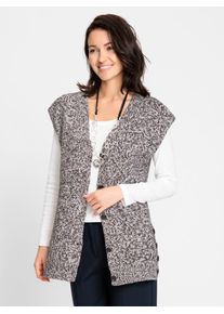 Inspirationen Damen Strickweste, lila, Gr. 38, meliert, 50% Polyester, 50% Polyacryl, Westen