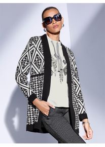 CRÉATION L CREATION L Damen Cardigan, beige, Gr. 46, gemustert, 70% Polyacryl, 30% Schurwolle, Strickjacken