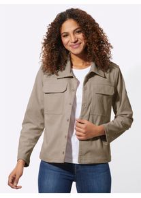 Casual Looks Damen Jackenblazer "Cord-Blazer", beige, Gr. 50, 100% Polyester, Blazer