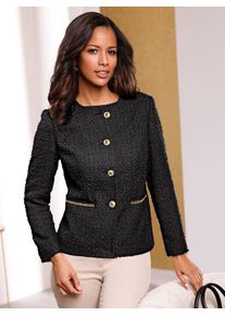 Lady Damen Jackenblazer "Bouclé-Blazer", schwarz, Gr. 36, 100% Polyester, Blazer