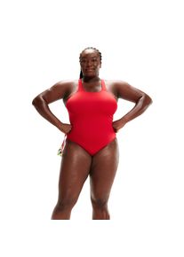 Speedo Damen Badeanzug "D Badeanzug", rot, sportlich, Gr. 44, unifarben, Microfaser, Polyester, Badeanzüge, mit Rückenausschnitt