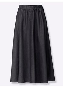 Casual Looks Damen Jeansrock, grau, Gr. 38, unifarben, 100% Baumwolle, Röcke
