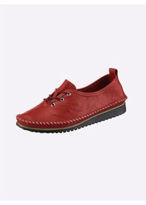 Andrea Conti Damen Schnürschuh, Gr. 41, rot, Leder, Rindsleder, Glattleder, modisch, Schuhe