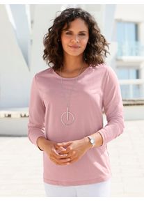 Casual Looks Damen Rundhalsshirt "Shirt", rosa, Gr. 36, unifarben, 100% Baumwolle, Shirts