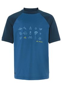 Vaude Kinder Funktionsshirt "Solaro", blau, sportlich, Gr. 122, Obermaterial: 91% Polyester, 9% Elasthan, Shirts, für Kinder
