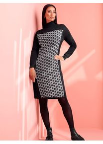 Heine Damen Strickkleid "Strickkleid", beige, Gr. 48, gemustert, mehrfarbig, Strick, 50% Viskose, 28% Polyester, 22% Polyamid, Kleider