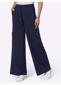 Heine Damen Jerseyhose, blau, Gr. 38, unifarben, 50% Modal, 44% Polyester, 6% Elasthan, Hosen
