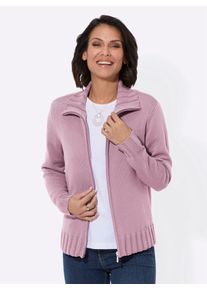 Casual Looks Damen Cardigan, rosa, Gr. 36, unifarben, 50% Baumwolle, 50% Polyacryl, Strickjacken