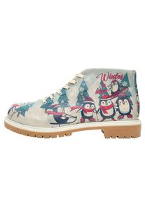 DOGO Damen Hausschuh "0, Shortcut Boots These Are Ma Nuts Damen Stiefel / Female", Gr. 36, blau, Lederimitat, Schuhe, Vegan