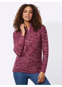 Casual Looks Damen Troyer "Troyer", rot, Gr. 38, gemustert, mehrfarbig, meliert, 54% Baumwolle, 46% Polyacryl, Pullover