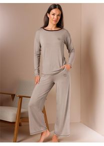 Damen Hausanzug, CREATION L PREMIUM, Gr. 36, beige, 95% Modal, 5% Elasthan, Homewear-Sets