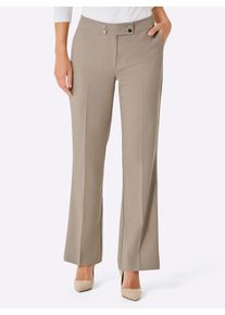 Damen Bügelfaltenhose, beige, Gr. 20, CREATION L PREMIUM, unifarben, 63% Lyocell, 37% Polyester, Hosen