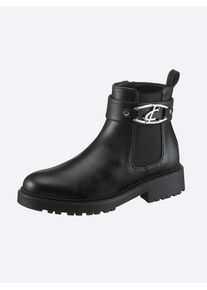 Heine Damen Stiefelette, Gr. 36, schwarz, Synthetik, modisch, Schuhe