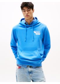 Tommy Jeans Herren Kapuzensweatshirt "TJM STACK BACK LOGO HOODIE EXT"copenhagen blau, casual, Gr. S, unifarben, Sweatware, Obermaterial: 100%