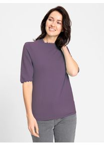 Inspirationen Damen Stehkragenpullover "Stehkragen-Pullover", lila, Gr. 40, unifarben, 50% Viskose, 25% Polyester, 25% Polyamid, Pullover