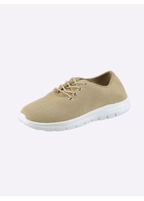 Andrea Conti Damen Schnürschuh, Gr. 42, beige, Textil, modisch, Schuhe