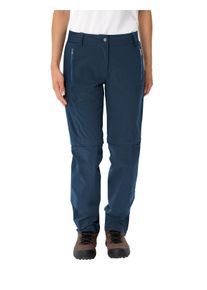 Vaude Damen Trekkinghose "WOMEN'S FARLEY STRETCH ZO T-ZIP PANTS II", blau, sportlich, Gr. 46, Obermaterial: 89% Polyamid, 11% Elasthan, Hosen