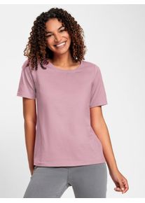 Casual Looks Damen Kurzarmshirt "Kurzarm-Shirt", rosa, Gr. 38, unifarben, 95% Baumwolle, 5% Elasthan, Shirts