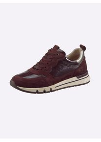 Caprice Damen Sneaker, Gr. 42, rot, Lackleder, Veloursleder, Glattleder, sportlich, Schuhe