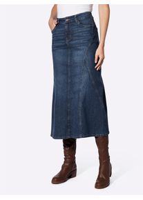 Heine Damen Jeansrock, blau, Gr. 36, unifarben, 99% Baumwolle, 1% Elasthan, Röcke