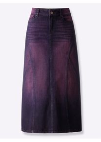 Heine Damen Jeansrock, rot, Gr. 50, unifarben, 99% Baumwolle, 1% Elasthan, Röcke