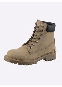 Heine Damen Schnürstiefelette, Gr. 37, grau, Leder, Nubukleder, Nubukleder, modisch, Schuhe