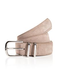 Tom Tailor Damen Synthetikgürtel "TTMILLIE", grau, Gr. 90, Materialmix, Gürtel, Veloursleder mit Ziernähten – 3,5 cm breit