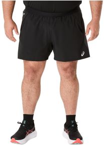 asics Herren Laufshorts "ROAD 5IN SHORT"performance schwarz, graphite grau, sportlich, Gr. XXL, Obermaterial: 100% Polyester, Hosen