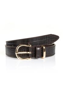 MONTI Damen Synthetikgürtel "CREMONA", braun, casual, Gr. 100, unifarben, Materialmix, Gürtel, in edler Krokooptik – 3 cm breit